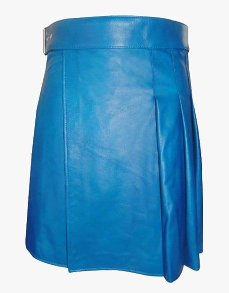 blue leather kilt