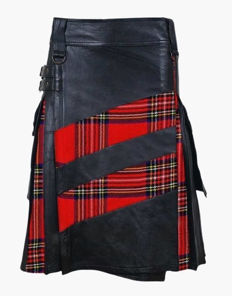 Royal Stewart Tartan Leather Hybrid Kilt