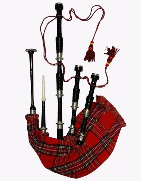 Royal Stewart Bagpipe - Scottish Highland Rosewood Bagpipe