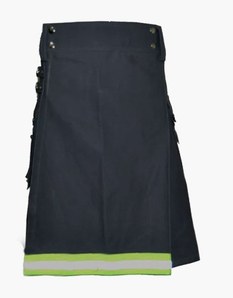 Black Firefighter Utility Kilt