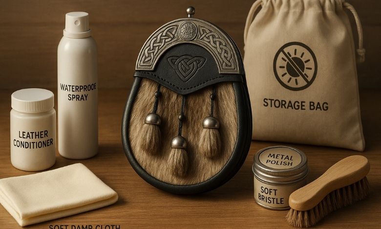 Caring Leather Sporran to Prevent Damage