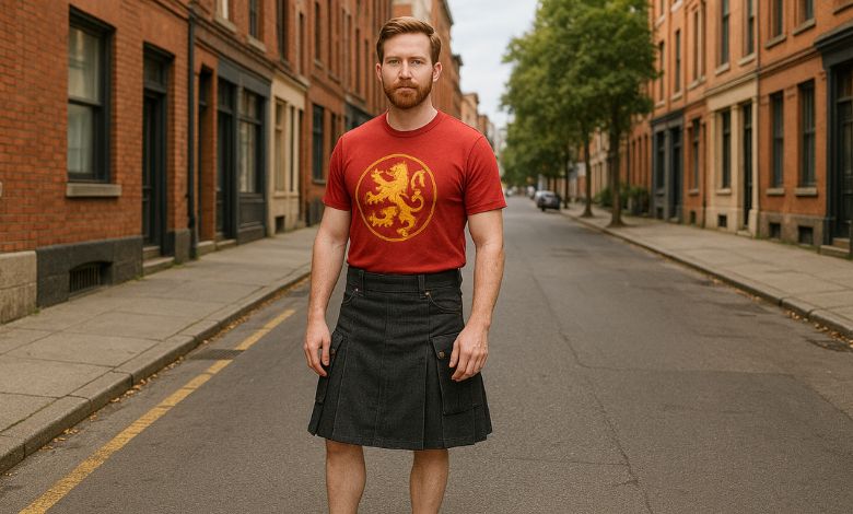 Denim Kilt and Graphic Tee