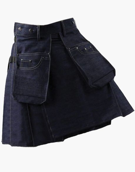 Indigo Blue Denim Working Kilt