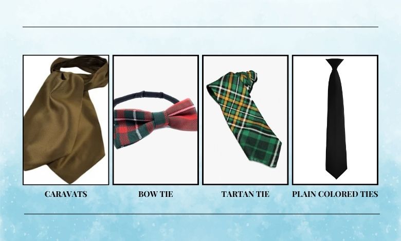 Types of Neckties Worn with Kilts