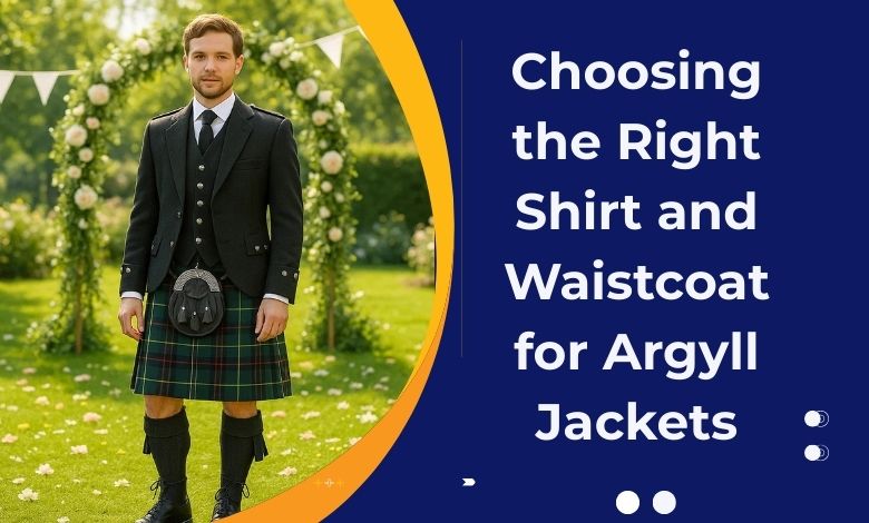 thumbnail image 2 of Men's Scottish Navy Blue Argyle Wool Kilt Jacket & Waistcoat Set – Wedding Ready 2 of 4