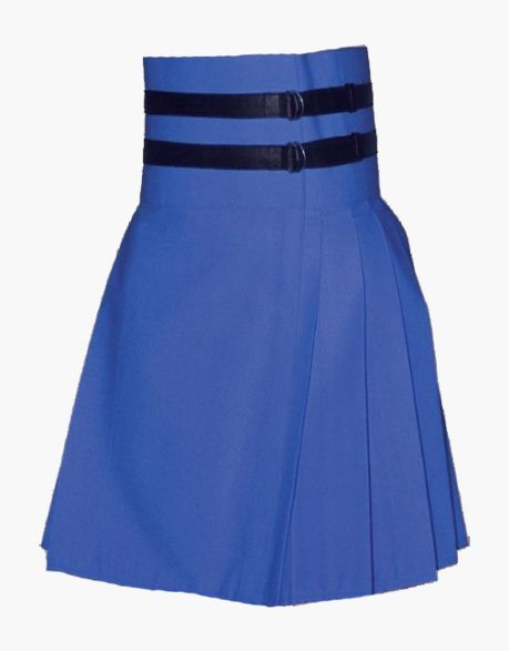 Women Navy Blue Casual Kilt