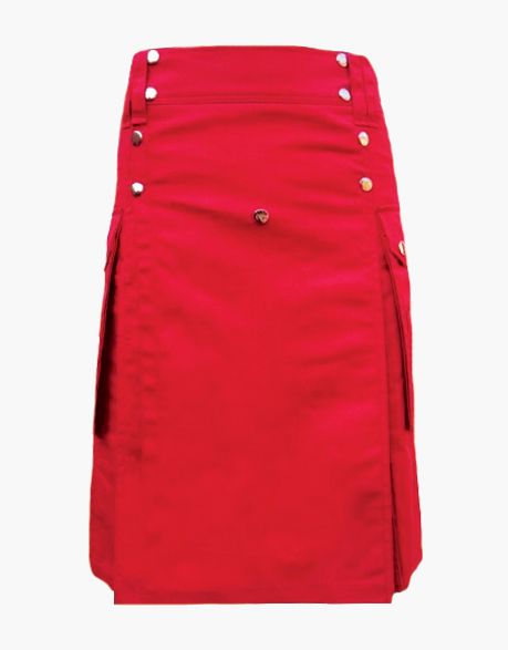 Women Red Utility kilt
