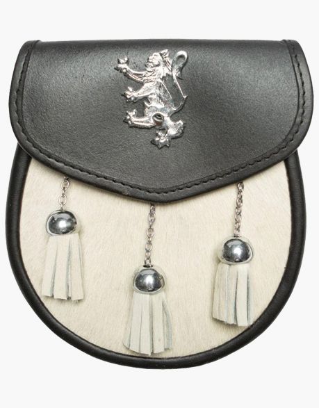 White Goat Fur Kilt Sporran