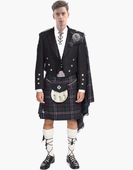 Prince Charlie Green Kilt Outfit
