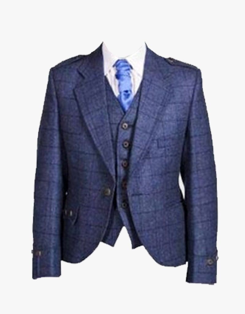 Stylish Tweed Argyll Jacket with Vest