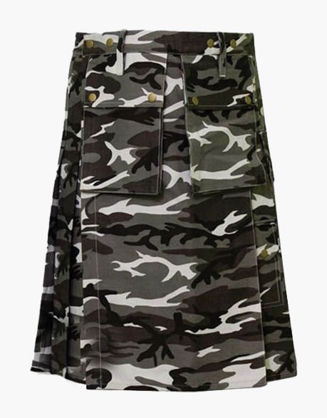 Urban Camo Tactical Kilt with Front Pockets