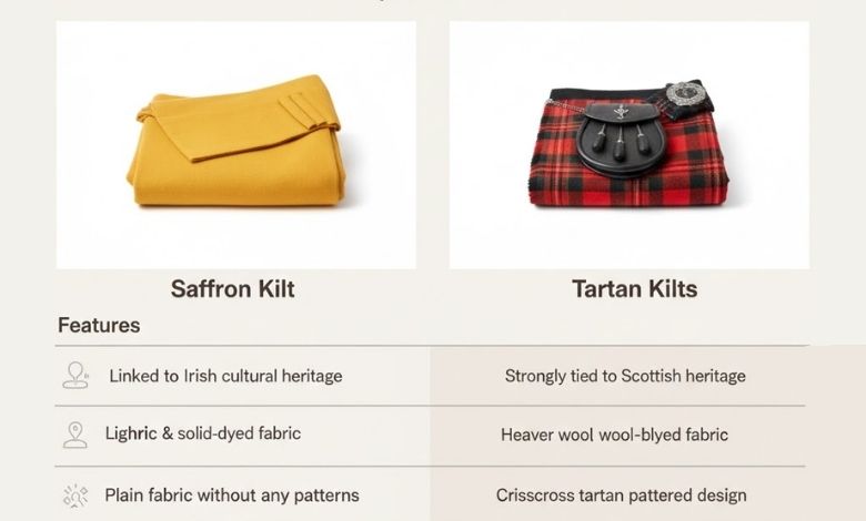 Saffron vs. Tartan Kilts_ Comparison Table