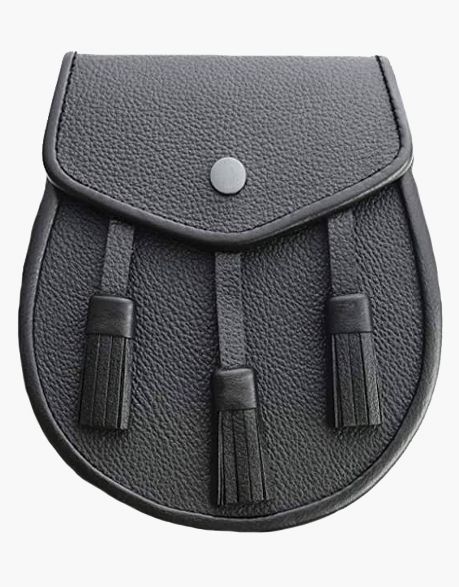 Real Black Leather Sporran