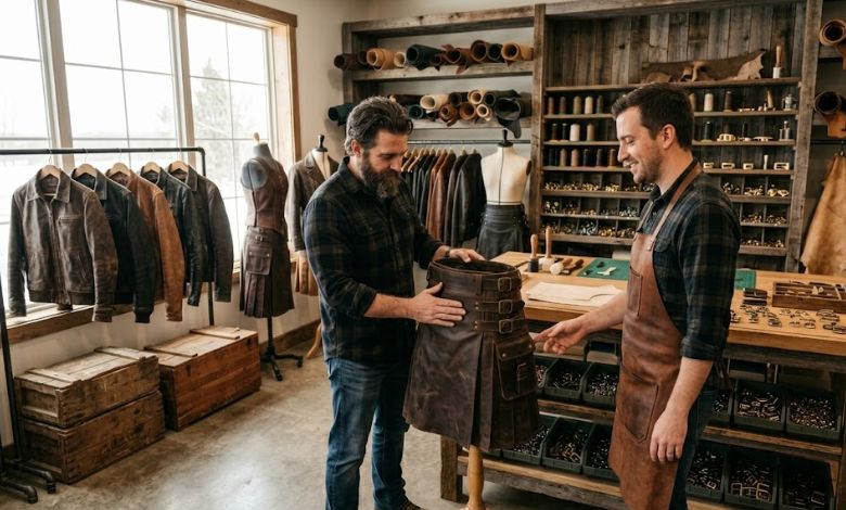 Buy Customized Strap-Style Leather Kilts at The Utility Kilt