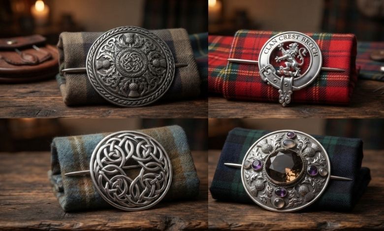 Types of Brooches Suitable for a Fly Plaid